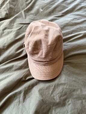 Tan Hiking Ponytail Cap With Pocket